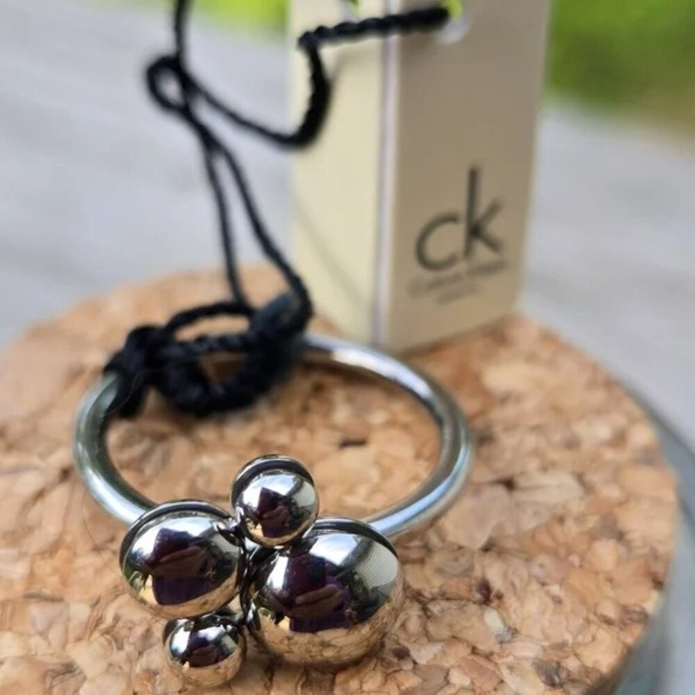 Calvin Klein Sterling Silver Fidget Spinning Ring with Box & Pouch NWT - Picture 7 of 8